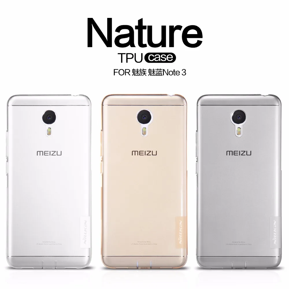 Оригинальный Nilkin ТПУ 0 6 мм ультра тонкий чехол для телефона Чехлы Meizu Meilan Note 3 M3