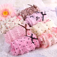 2016 Hot Brand New Lovely Girl Sexy Dot Calcinha Female Underwear Women Lace Ruffles Women s