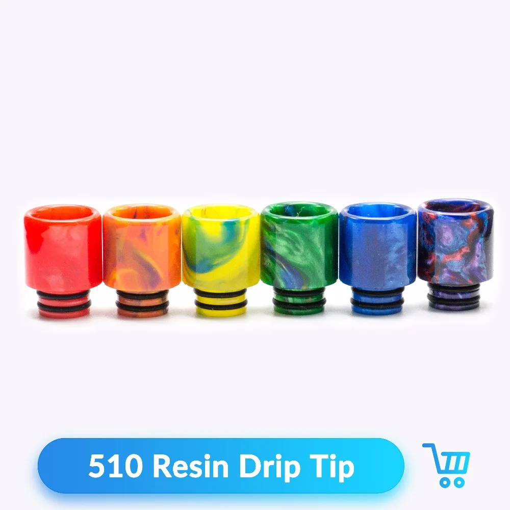

Quartz Banger 50pcs/lot 510 Drip Tip Resin Epoxy for V8 Baby KayfunV5 Taifun GT3 Mini 510 Mouthpiece E Cigarette Accessories