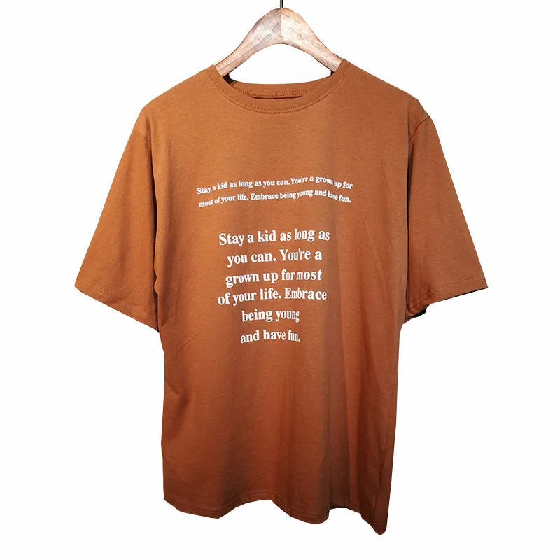 t shirt T1801 orange real photo