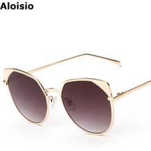Aloisio Cat Eye Women Sunglasses Lady Glasses Oculos Alloy Frame Metal Luxury Brand Designer New Fashion Feminino Lunette AL333