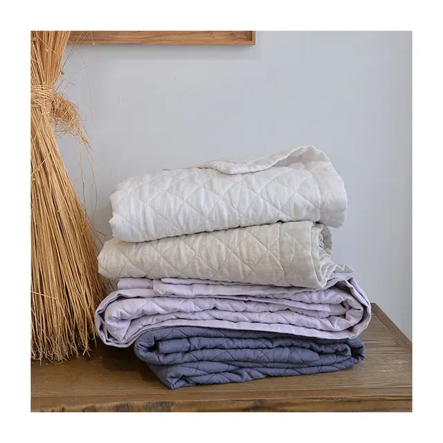 Blanket Comforter 100French Linen Quilted quilt Home Textiles Quilt