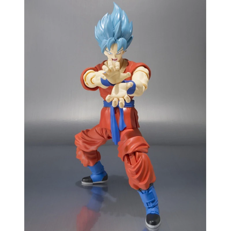 15 см Dragon Ball Супер Saiyan мобильный Бог Сон Гоку с голубыми волосами фигурку модель