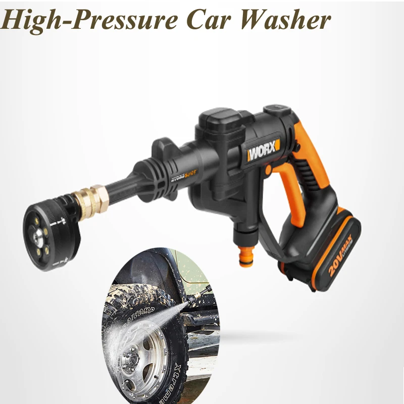 

2L/Min Wireless Car Washing Machine High-pressure 20V Household Charging Water Gun Water Pump Lithium Battery Power Tools WG629E