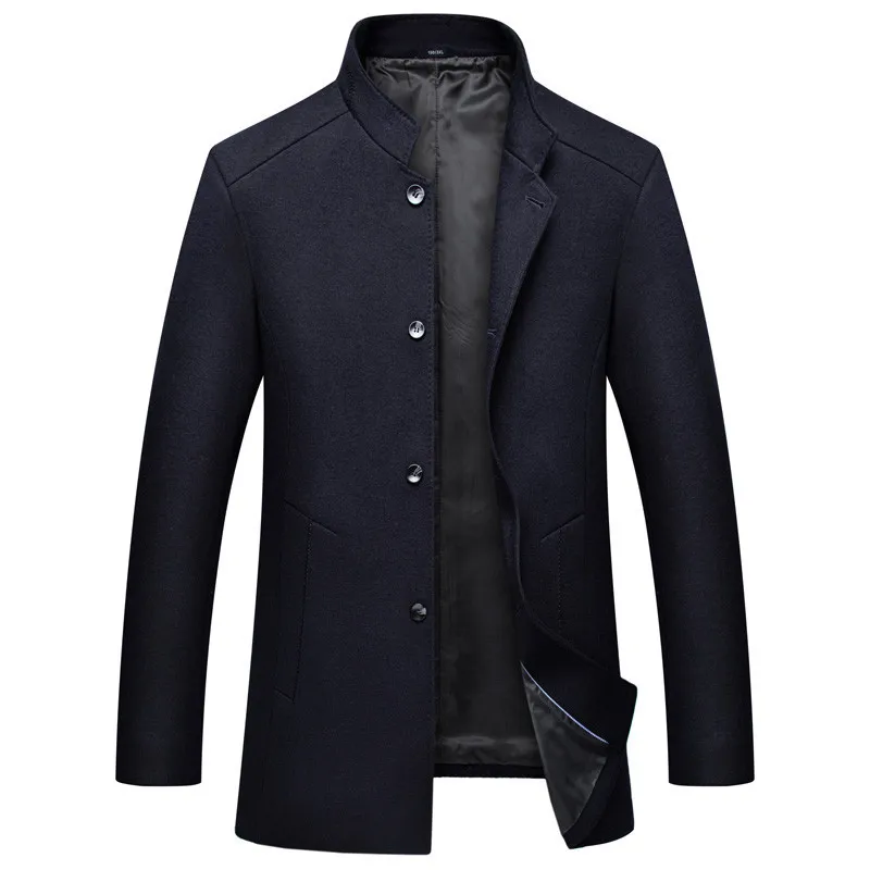 Большие размеры 8XL 7XL новое зимнее шерстяное длинное пальто для мужчин приталенное повседневное толстое пальто Мужская теплая ветровка Тренч Куртки