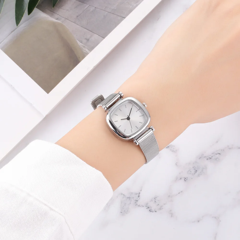 Новые роскошные женские кварцевые часы Топ бренд маленький циферблат женские часы из нержавеющей стали с сетчатым ремешком женские наручные часы reloj mujer