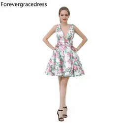 Forevergracedress Real Pictures Cocktail Dress V Neck Short Backless Homecoming Party Dress Plus Size Custom Made