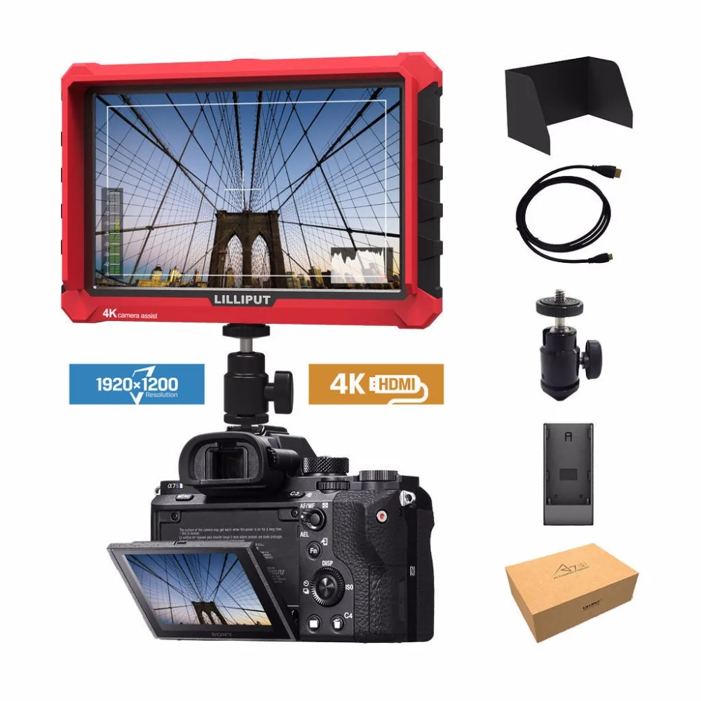 Камера Lilliput A7s 7 дюймов 1920x1200 DSLR полевой монитор для Sony A7 A7R A7S II Canon | Электроника
