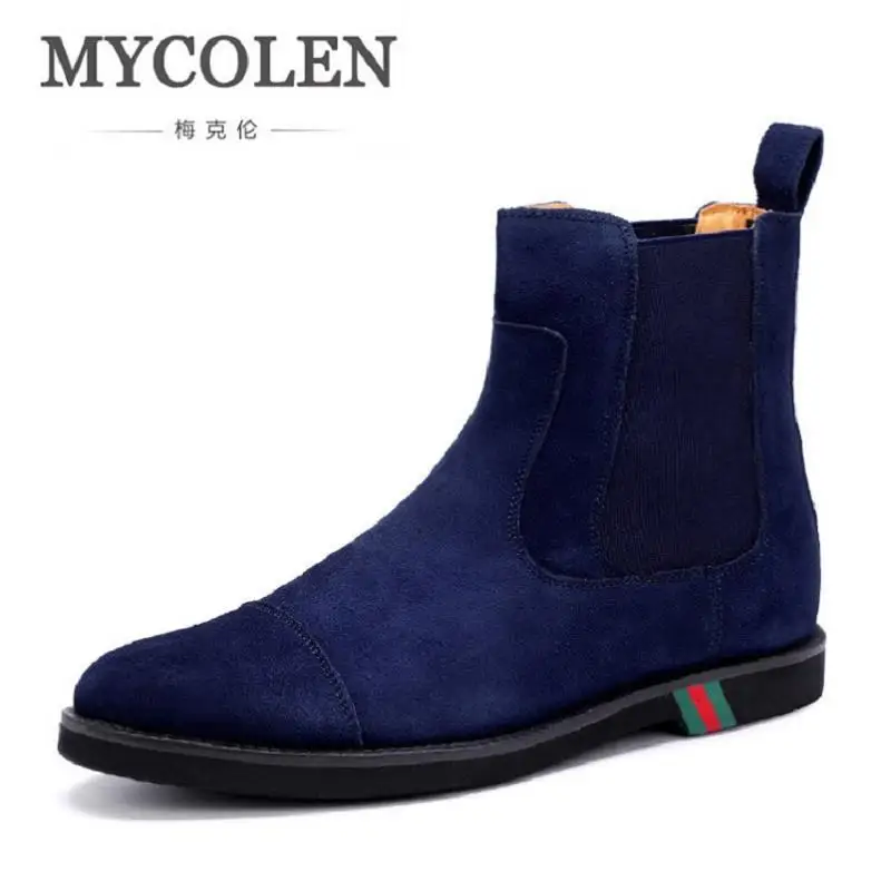 

MYCOLEN Brand Men Boots New Autumn Winter Chelsea Boots Male Vintage Fashion Ankle Shoes Men Motorcycle Boots Sapatos Masculino