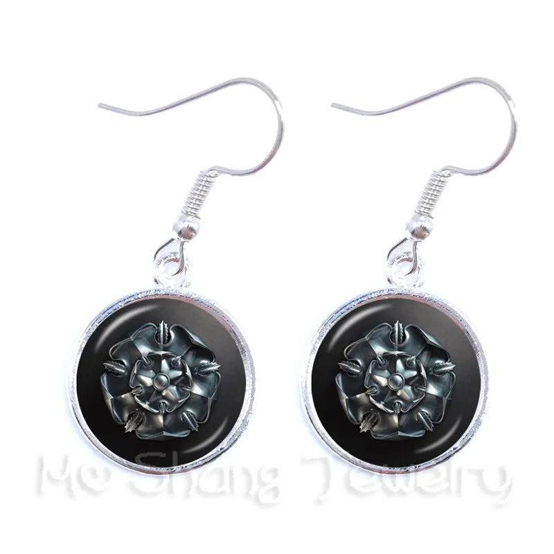 

Game of Thrones Glass Earrings 9 Family Badge Sign Earrings For Women Family Emblem Jewelry Lovers Gift For Her