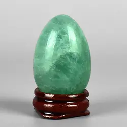 Драгоценный камень яйцо 1 шт. 45*30 мм натуральный зеленый флюорит яйцо хрустальные шары Исцеление чакра рейки шары для украшения