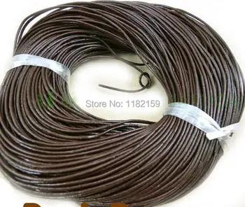 

Free Shipping 30m coffee Leather Cord Necklace Bracelet jewelry accessory String Chain 0.3mm