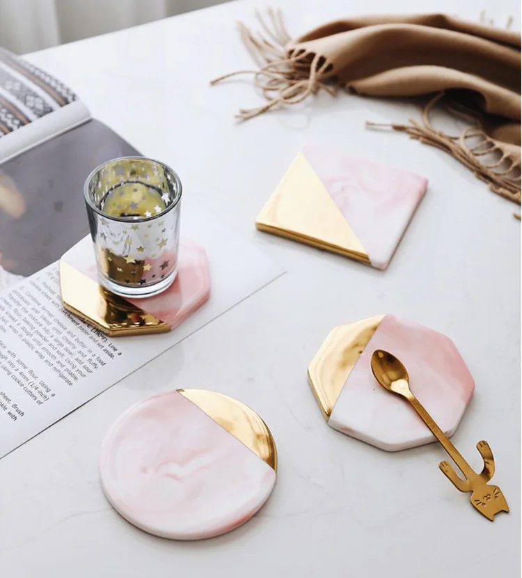 الرخام الذهب الوقايات قاعدة أكواب سيراميك فنجان شاي سادة الجدول حصيرة جولة كوستر القهوة فنجان شاي المفارش 1 قطعة الرخام الذهب الوقايات قاعدة أكواب سيراميك فنجان شاي سادة الجدول حصيرة جولة كوستر القهوة فنجان شاي المفارش 1 قطعة