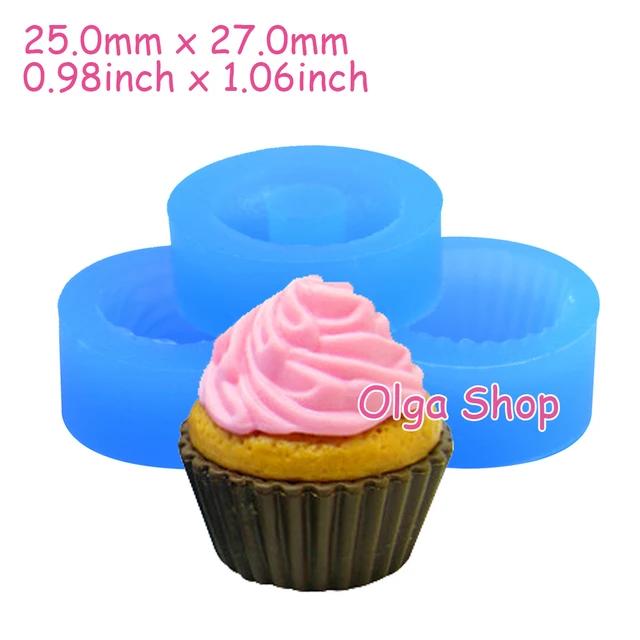 Soft Silicone Mold Realistic Cupcake Base With a Diameter of 1.7 Cm for  Gourmet Creations in Polymer Clay or Cold Porcelain 