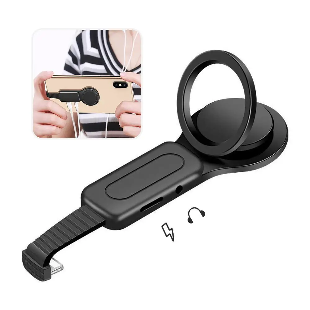 

Ring holder Adapter for iPhone X 7 8 AUX up to 3.5 mm audio charger for splitter iPhone Jack headphones headset adapter