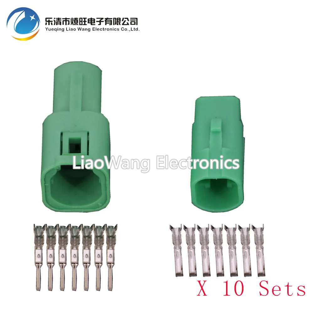 10 Sets 7 Pin Automotive Terminals Wire Connectors Male