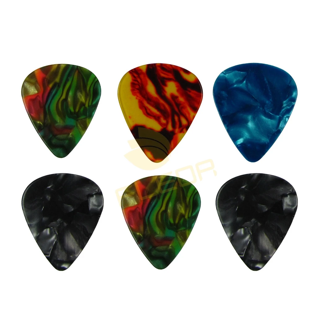 6PCS Medium Thickness 0.96 mm Guitar Picks Acoustic Electric Bass