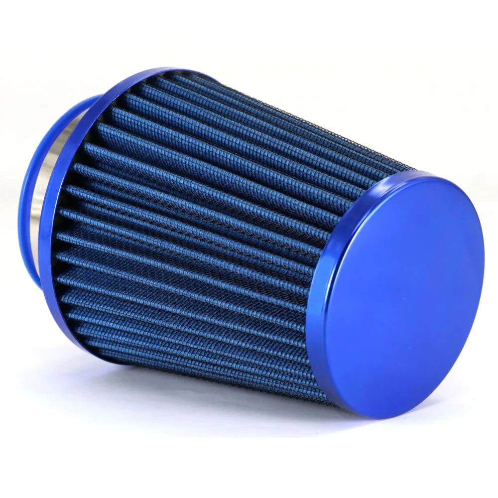 RED 3.0 Inches 3.0/" Inlet 76mm Cold Air Intake Cone Dry Filter For FORD