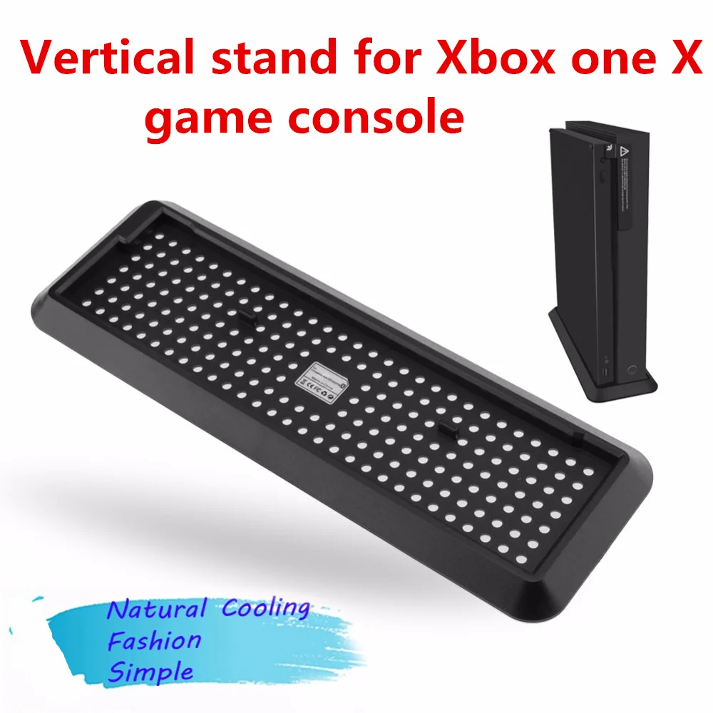 

Game Player black Vertical Bracket Stand Holder Cooling Pad Dock Base Bracket Plastic for Xbox One X Game Console Accessories