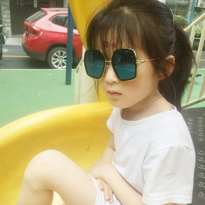 

SomeCool 2019 Reflective lens Kids sunglasses Boys&Girls Sunglasses Baby Cute eyewear Square frame infant Oculos de sol n88