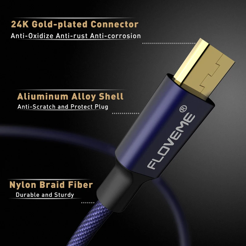 FLOVEME النايلون الهاتف المحمول مايكرو USB كابل لسامسونج Xiaomi هواوي LG سريع شحن كابل سلك لسامسونج S5 شحن الكابلات