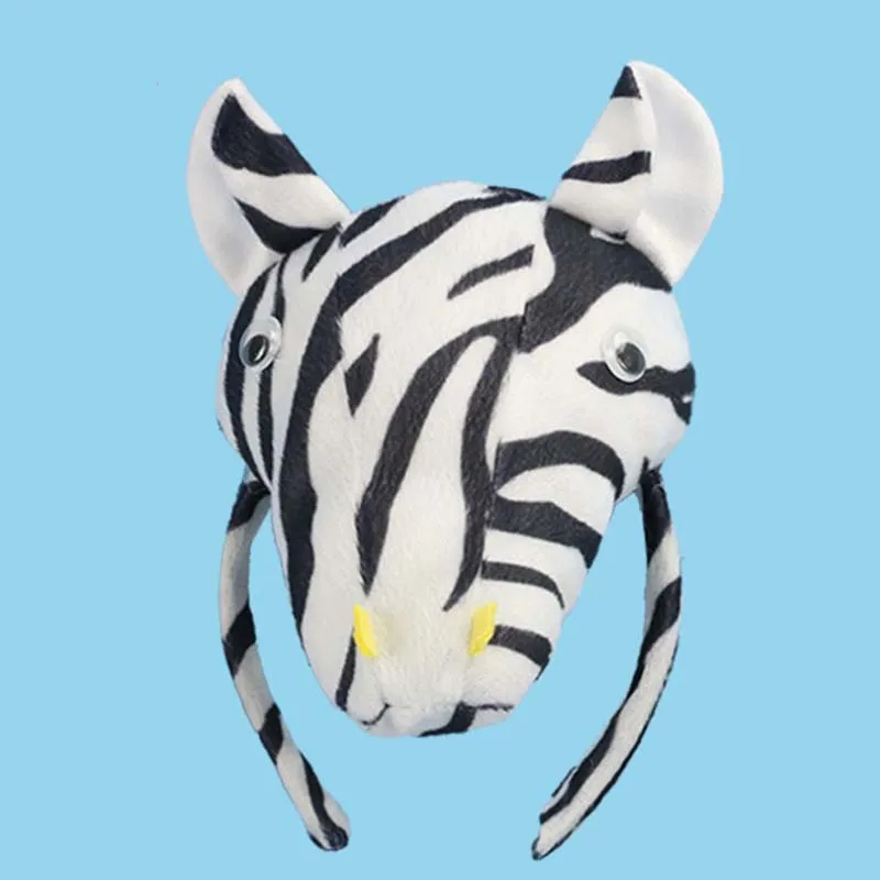 

Kids Adult Animal Ear Headband 3D Zebra Headbands Halloween Party Costume Cosplay Head Band Halloween Party Favor