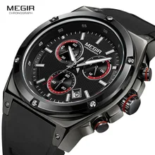 MEGIR Top Brand Luxury Chronograph Watch Men Quartz Sports Watches Army Military Silicone Strap Wrist Watch Male Black Clock MEGIR Top Brand Luxury Chronograph Watch Men Quartz Sports Watches Army Military Silicone Strap Wrist Watch Male Black Clock