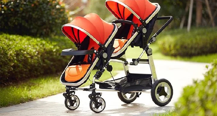 Babyfond двойная детская коляска может сидеть и складывать многофункциональная коляска для двух детей двойная большая детская коляска