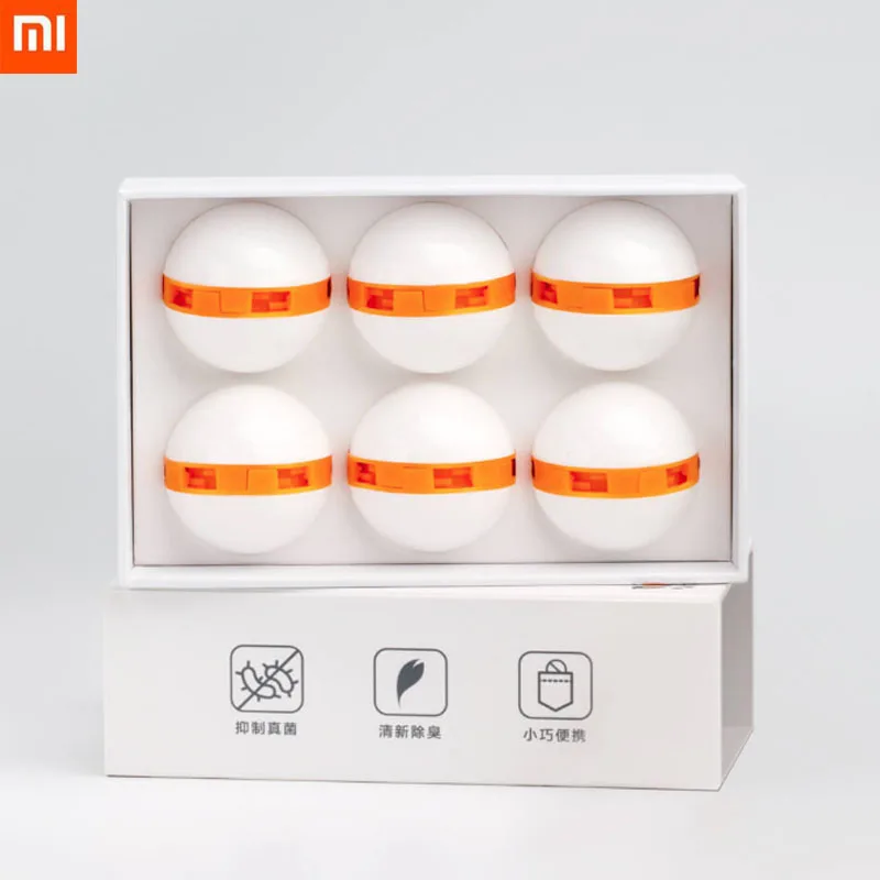 

6pcs Xiaomi Youpin Safe Clean Fresh Shoes Deodorant Dry Deodorizer Air Purifying Switch Ball Shoes Eliminator for Home Shoes