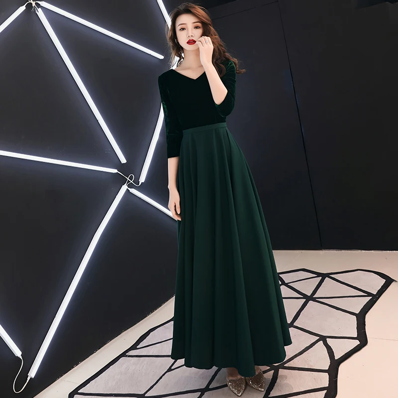 weiyin-Saudi-Arabic-Black-Sequins-A-line-Evening-Dress-Long-Sleeves-Off-Shoulder-Elegant-Women-Formal (2)