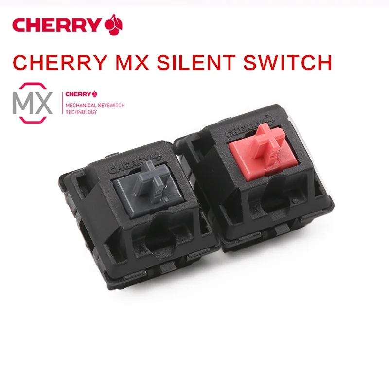Оригинальный бесшумный переключатель CHERRY MX красный черный 3 контактный