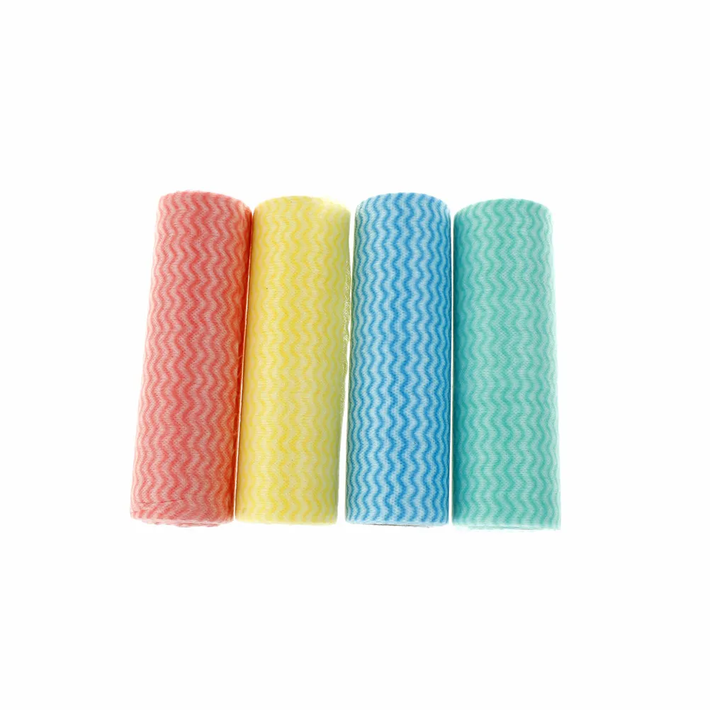 Roll of 25Pcs Multipurpose Non woven Fabric Nonstick Wiping Rags House
