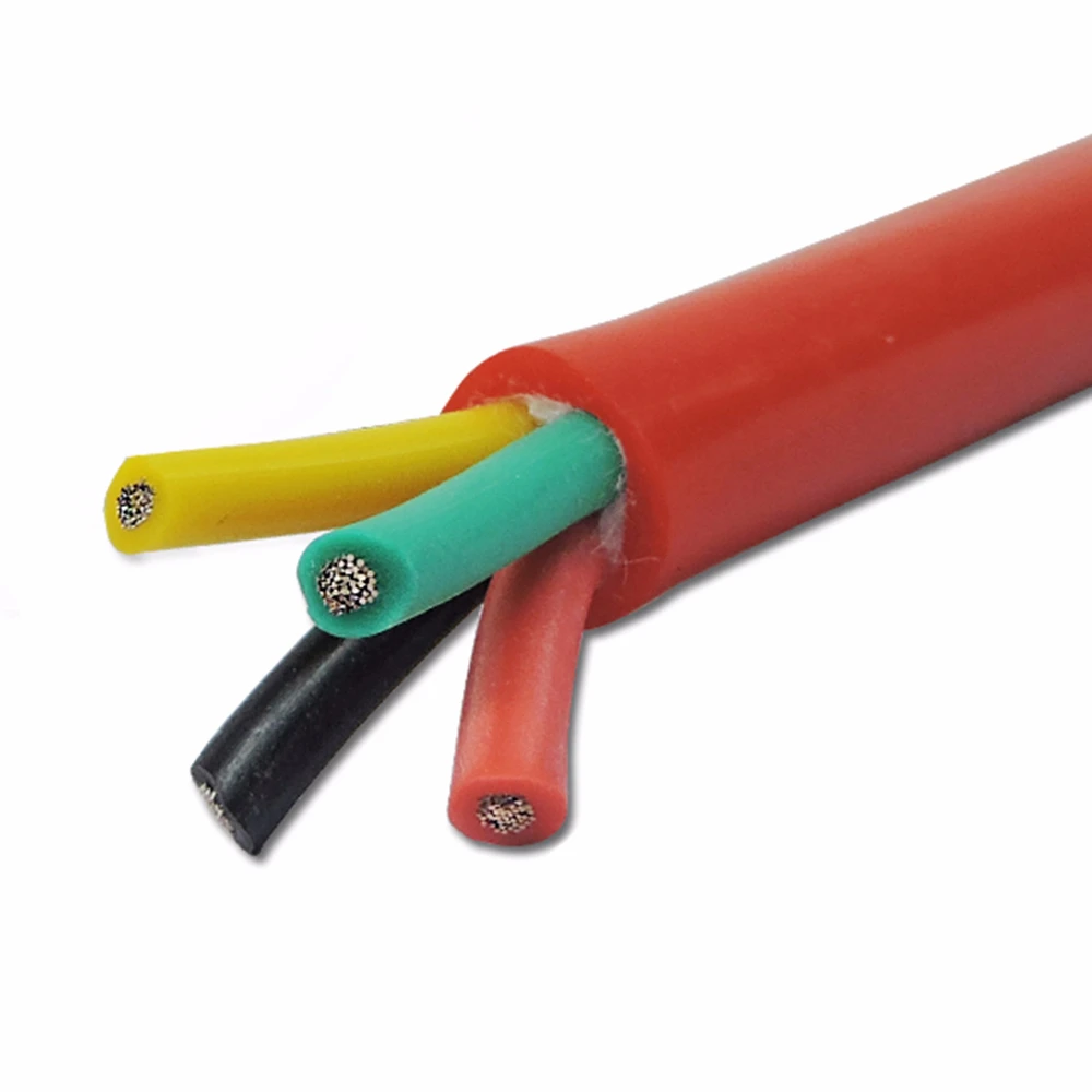 Красный мягкий силиконовый высокотемпературный кабель обшивка провода YGC YGG 3 ядра водонепроницаемый и маслостойкий 4 6 квадратных луженая медь