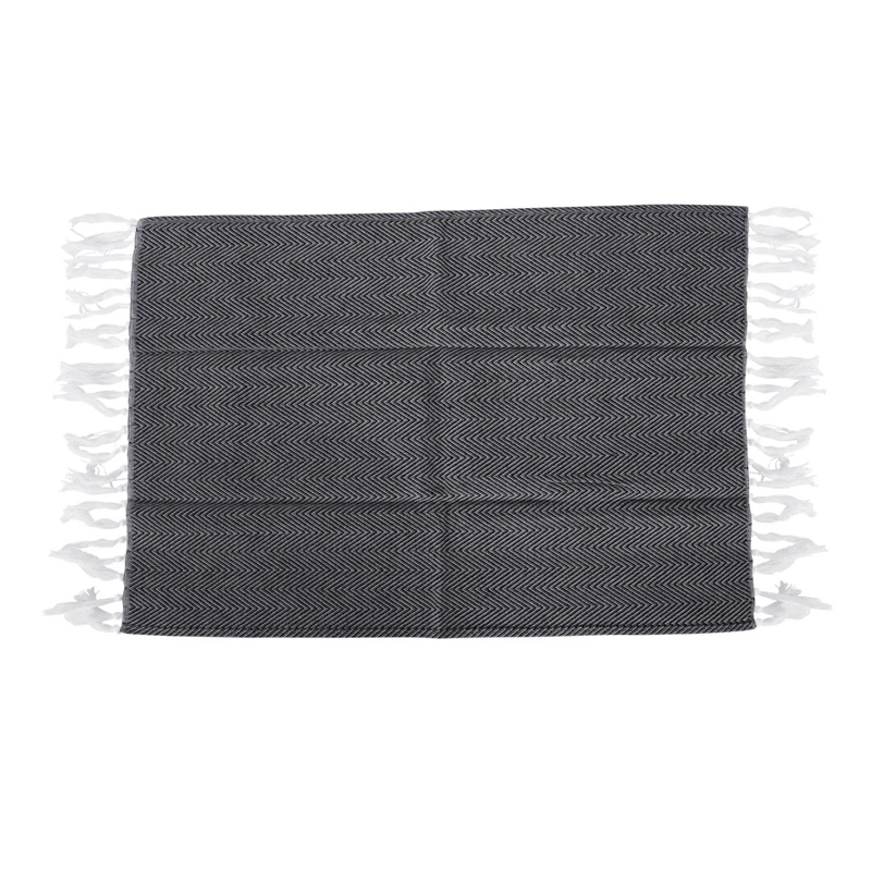 

Cotton Yarn Dyed Dish Towel With Hand-made Tassel Napkin Tea Towel Dishtowel Kitchen Towel Cleaning Cloth