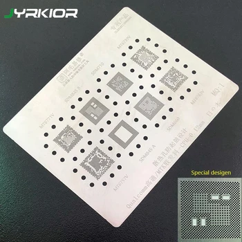 

Jyrkior MQ1 CPU Plant Tin Steel Mesh BGA Reballing Stencil Template For Qualcomm MTK SDM710/845/MTK/MT6771/6739/6763/MT6757V etc