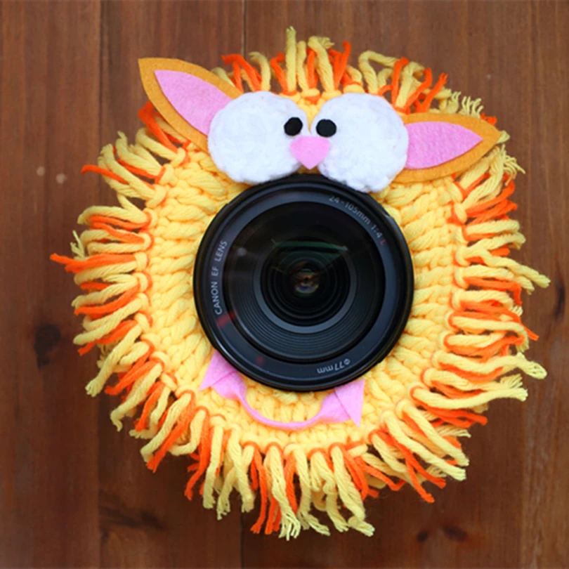 Camera Buddies Handmade Crochet Knitted Animal Lens Buddy Photography Accessories