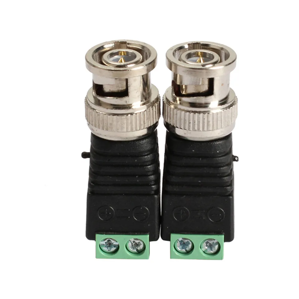 2PCS Mini Coax CAT5 To Camera CCTV BNC Video Balun Connector Adapter POE cctv tester IP camera Transmission Cables Accessories