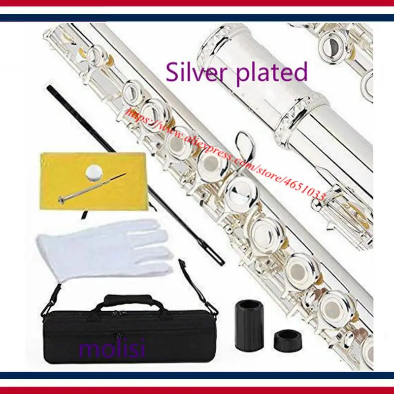 

high quality flute yunyuesheng music instrument 17 hole E key open B music C primary flute performance free shipping