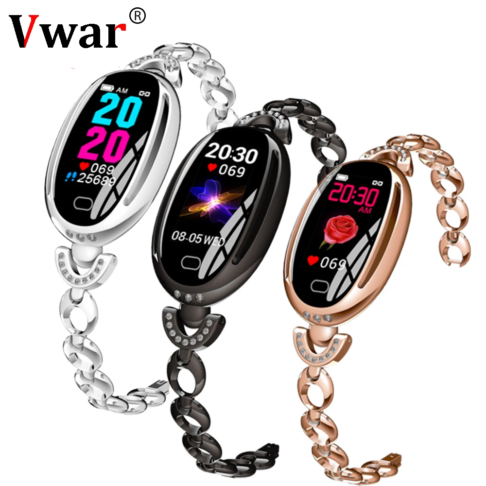 

Fitness Tracker E68 Women Fitne Bracelet Watch Heart Rate Monitor Bluetooth Wristband Pedometer Smartband for Android IOS Phone