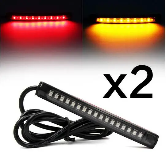 

2x 17 LED Flexible Strip Light DRL Daytime Running Turn Signal Indicator Car styling