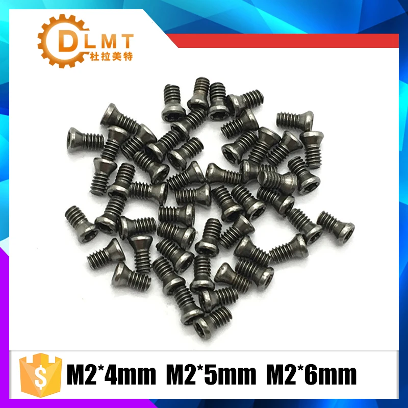

M2*4mm M2*5mm M2*6mm 50pcs CNC Lathe Tool Spare Torx Screws