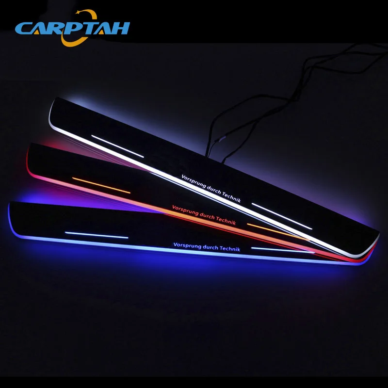 

CARPTAH Trim Pedal Car Exterior Parts LED Door Sill Scuff Plate Pathway Dynamic Streamer light For Audi Q3 2013 2014 2015