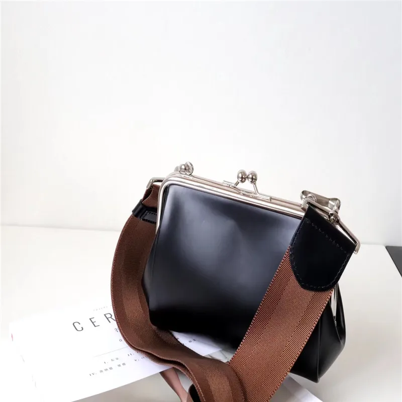 

Kafunila genuine leather designer bags famous brand women bags 2019 luxury real leather wide shoulder strap small crossbody bags