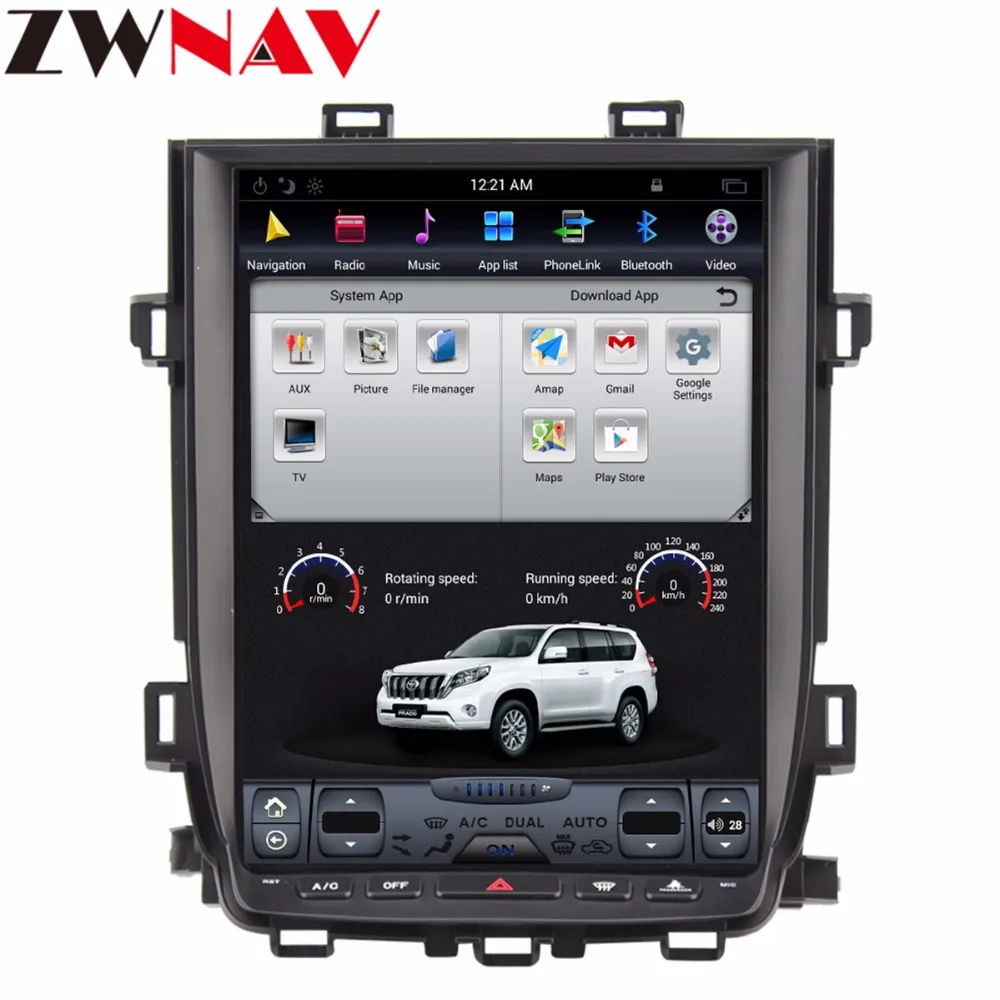 Excellent BIG screen Tesla style Android 7.1 Car Multimedia Player unit For Toyota Alphard 2007-2013 GPS Navigation Radio stereo BT no dvd 1