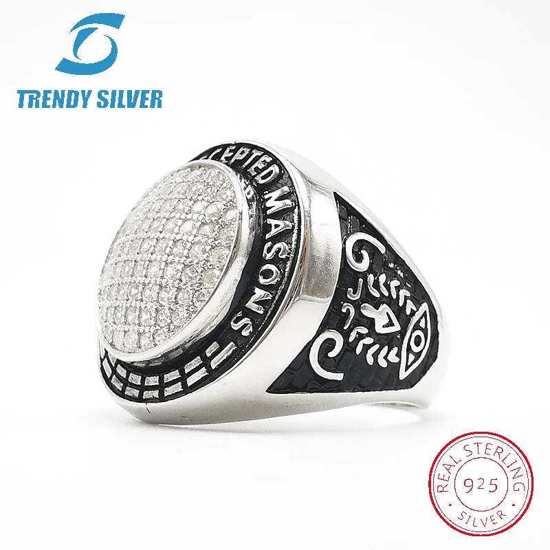 

silver 925 fine jewelry man rings men accessories turquoise gemstone natural onyx agate wholesale TRENDY SILVER