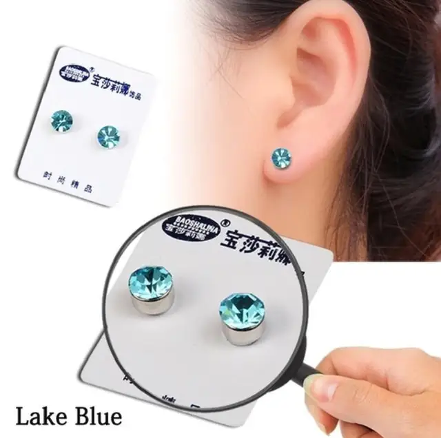 2Pcs Slimming Earrings Weight Loss Acupoints Stud