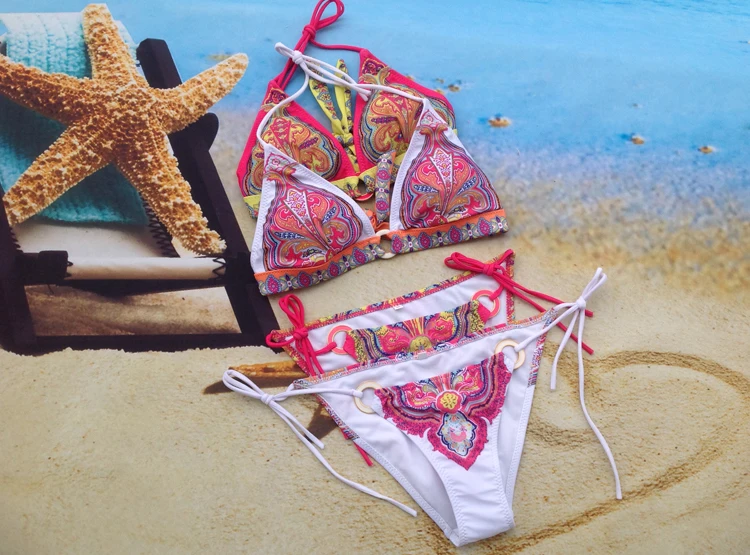 2017 Women Solid High Quality Bikin Sexy bikini swimwear low price