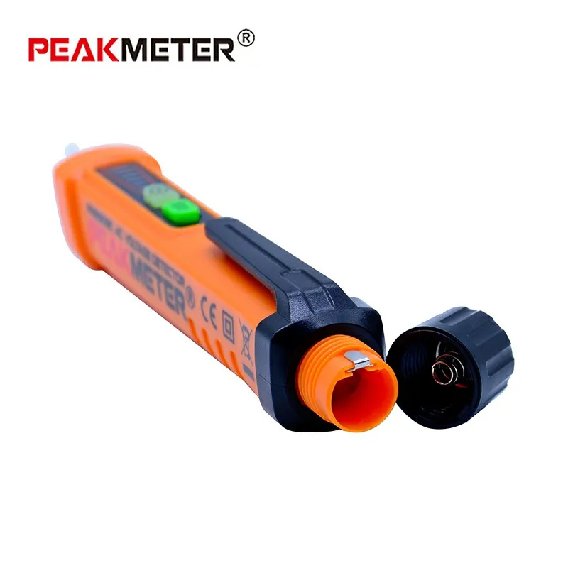 PEAKMETER PM8908C Бесконтактный тест напряжения er, Aidbucks 12-1000 В переменного тока со светодиодным фонариком тест живого провода переменного тока вольт