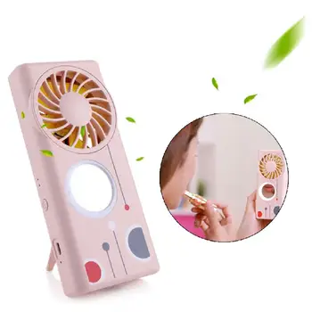 

New USB Desktop Fan Makeup Mirror Office Table Home Mini Portable Outdoor Fans