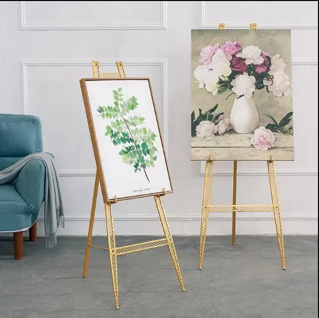 Creative iron oil painting frame frame floor stand display stand poster